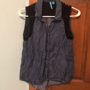 Jean sleeveless tank
